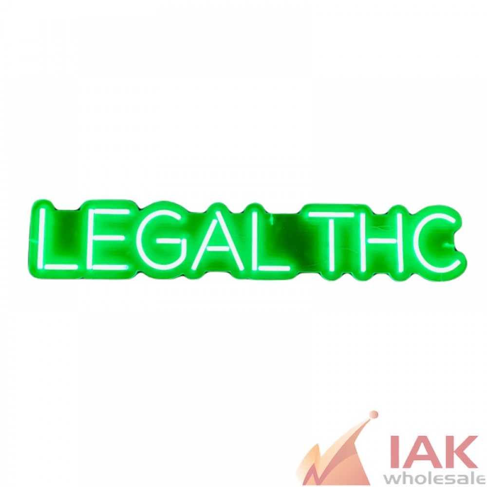 "LEGAL THC" LED SIGN SIZE:90CMX12CM WITH 8MM PS BOARD, LED TUBE IS: 8MM