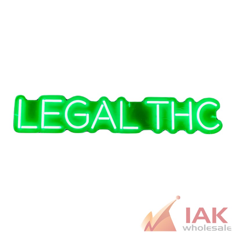 "LEGAL THC" LED SIGN SIZE:90CMX12CM WITH 8MM PS BOARD, LED TUBE IS: 8MM