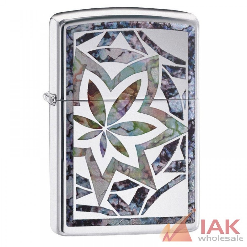 *ZIPPO LIGHTER* FUSION LEAF POLISHED CHROME