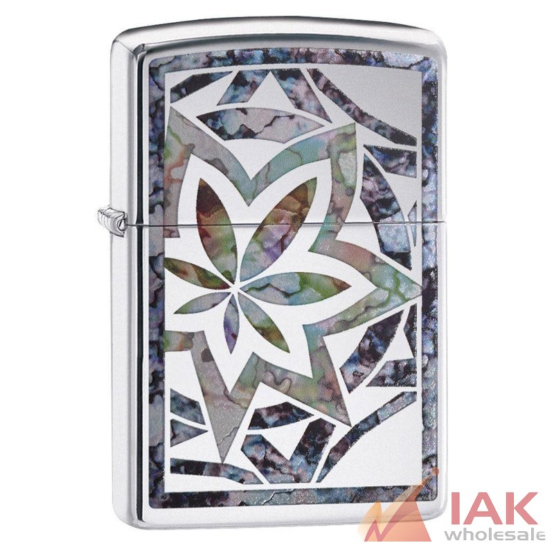 *ZIPPO LIGHTER* FUSION LEAF POLISHED CHROME