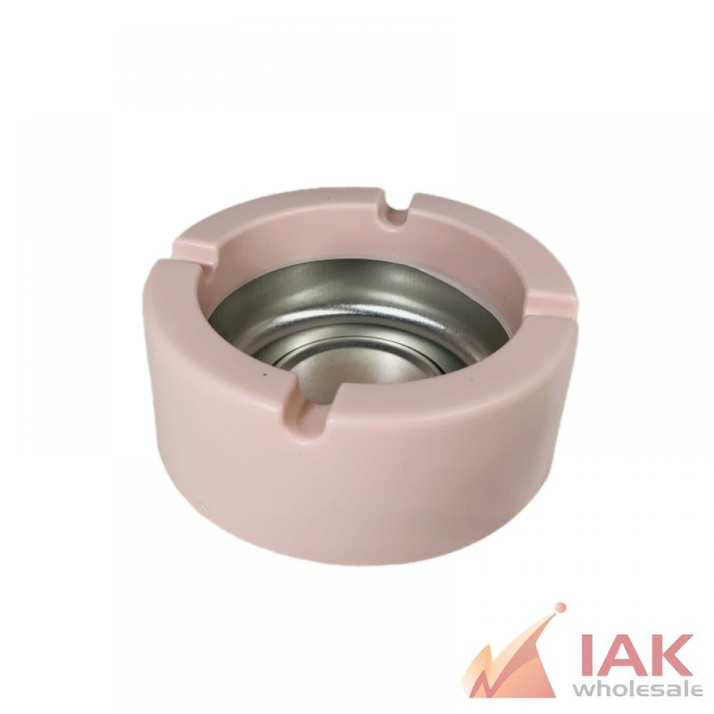 *NORDIC STYLE SS ASHTRAY - ROUND PINK*