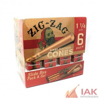 *zigzag - Unbleached Cones 1 1/4 36ct*