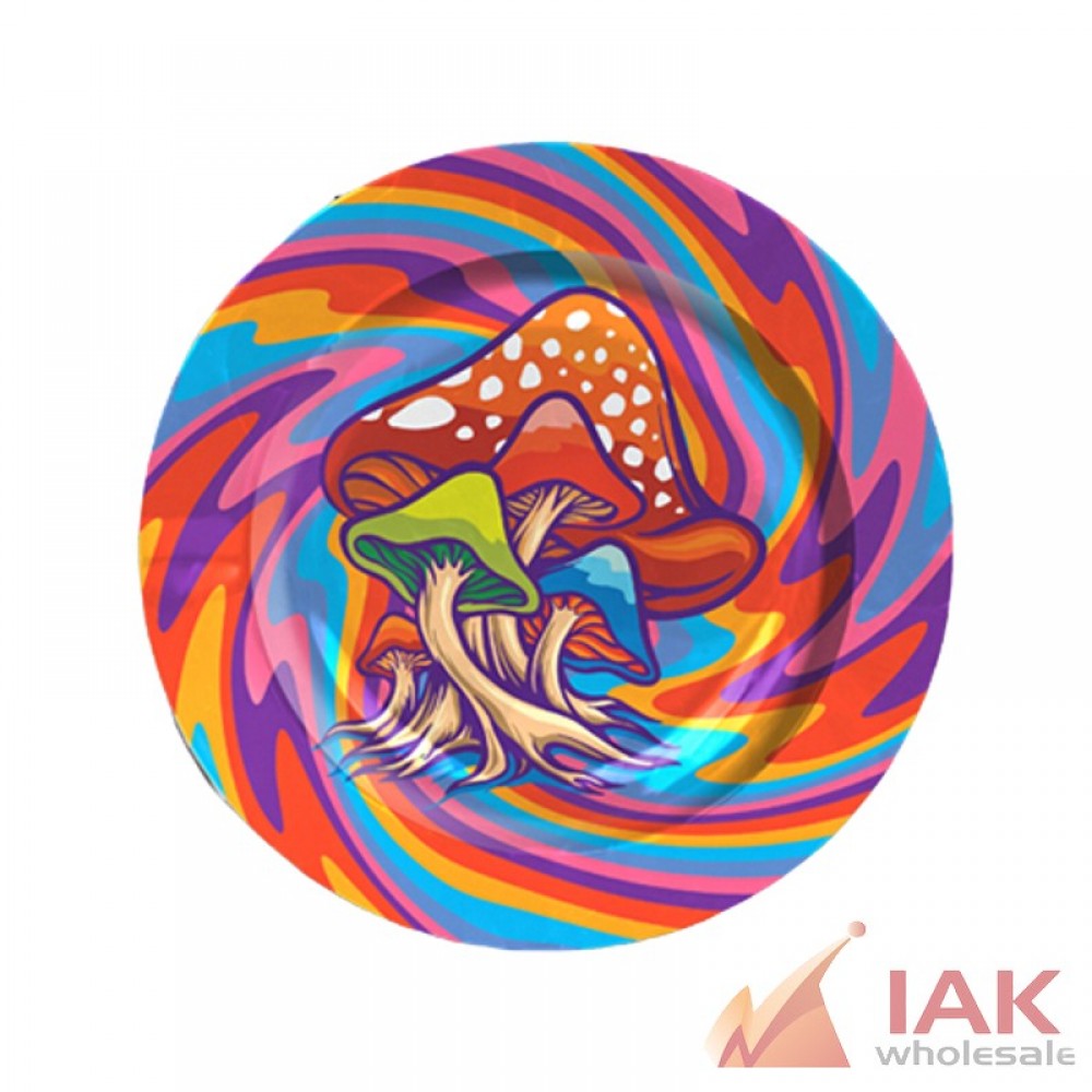 *MUSHROOM/SWIRL TIN ASHTRAY* 3309