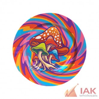 *mushroom/swirl Tin Ashtray* 3309