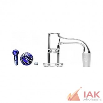 *bear Quartz - Slurper Set W/ Marble 14m 90 Degree*