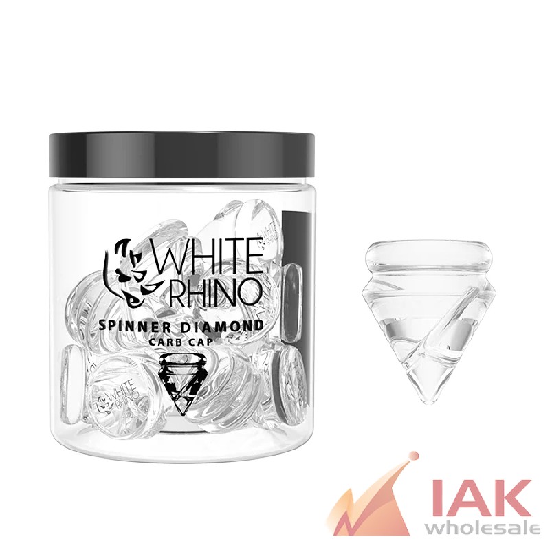*WHITE RHINO - SPINNER GLASS DIAMOND 15CT*
