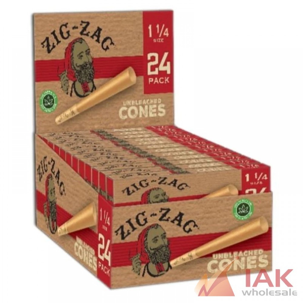 *ZIGZAG - UNBLEACHED CONES 1 1/4 24PK 12CT*