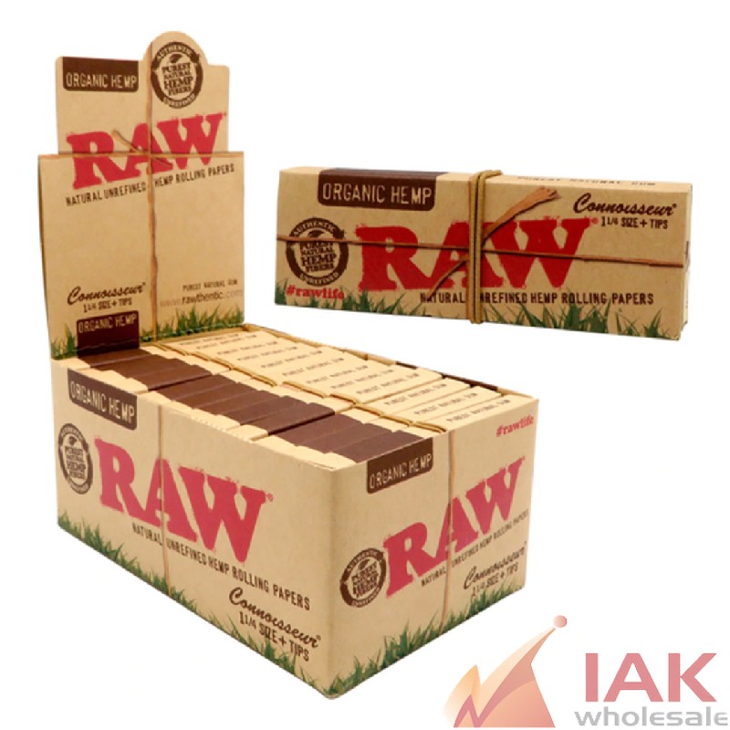 *RAW - CLASSIC CONNOISSEUR 1 1/4 PAPERS + TIPS 24CT*