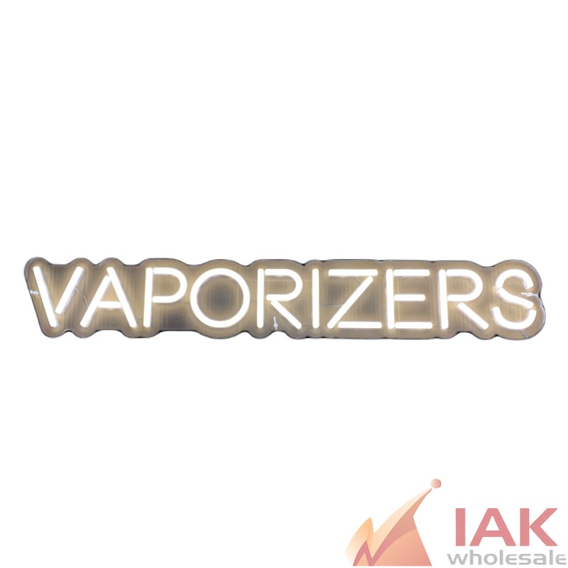 "VAPORIZERS" LED SIGN SIZE:90CMX10CM WITH 8MM PS BOARD, LED TUBE IS: 8MM