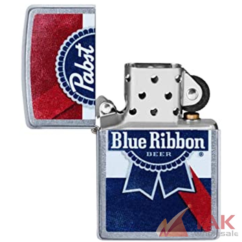 *ZIPPO LIGHTER* PABST BLUE RIBBON STREET CHROME