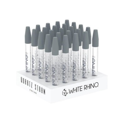 *WHITE RHINO - GLASS STRAW QUARTZ 25CT*