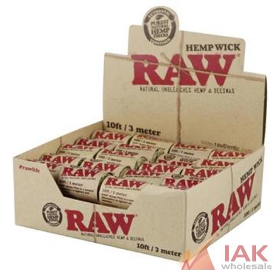 *RAW - HEMP WICK 10FT 40CT*