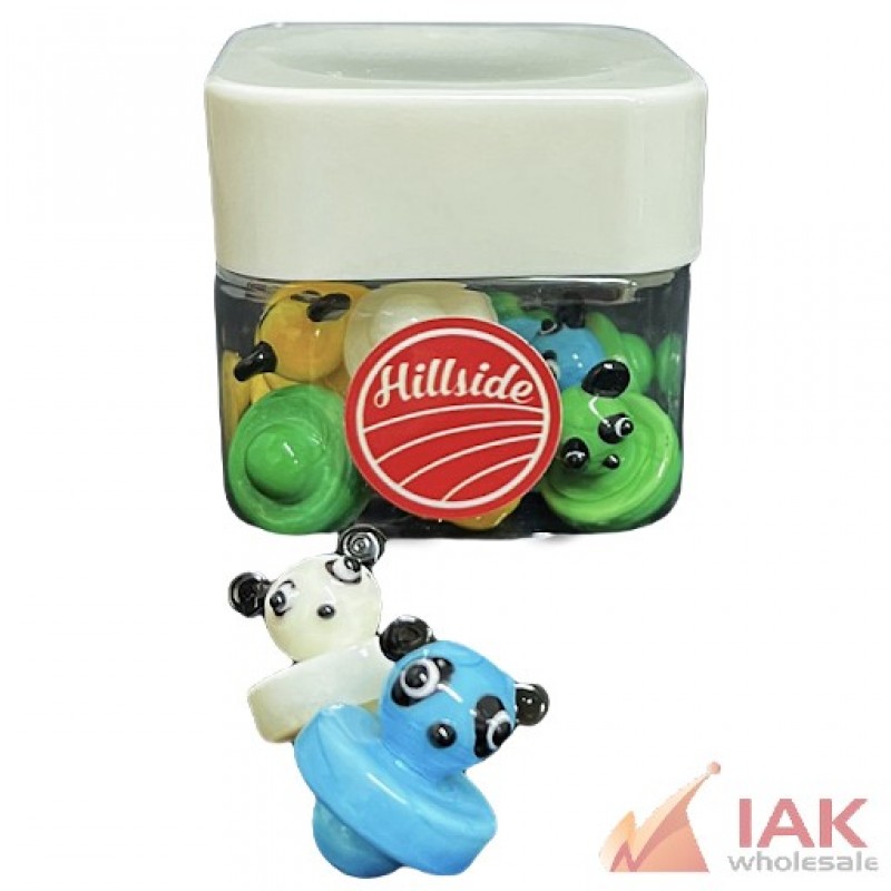 *GLASS HOUSE - COLORED BEAR CARB CAP (CCG-048) 12CT*