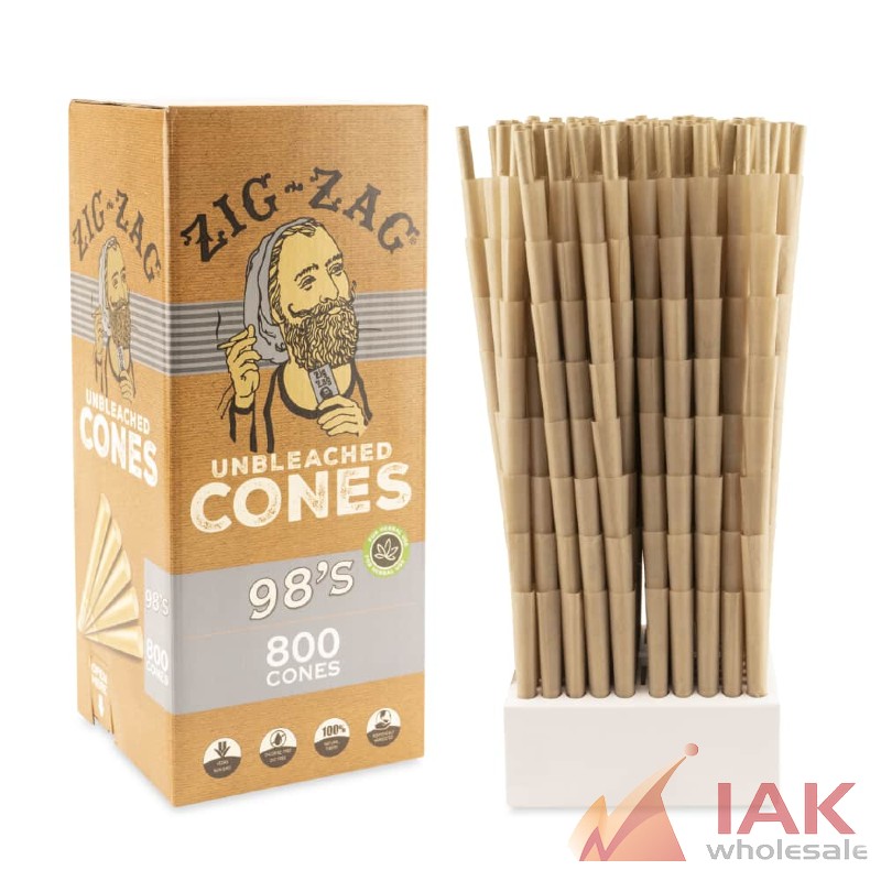 *ZIGZAG - 98'S SIZE BULK CONES 800CT*