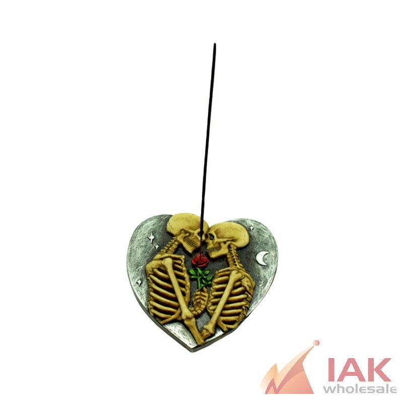 *SKELETON LOVERS INCENSE BURNER* 3326