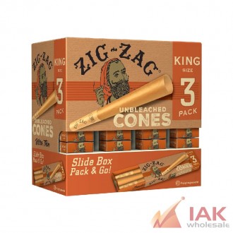 *zigzag - Unbleached Cones King Size 36ct*