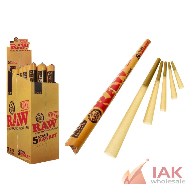 *RAW - CLASSIC 5 STAGE RAWKET CONES 15CT*