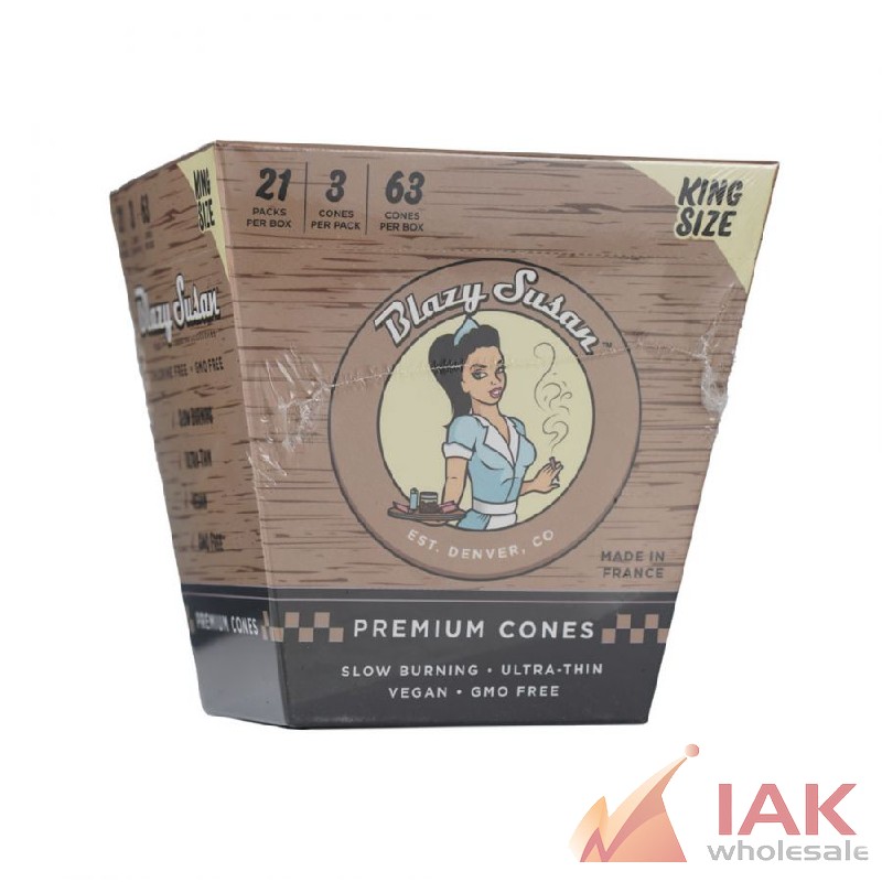 *BLAZY SUSAN - UNBLEACHED CONES KING SIZE 21CT*