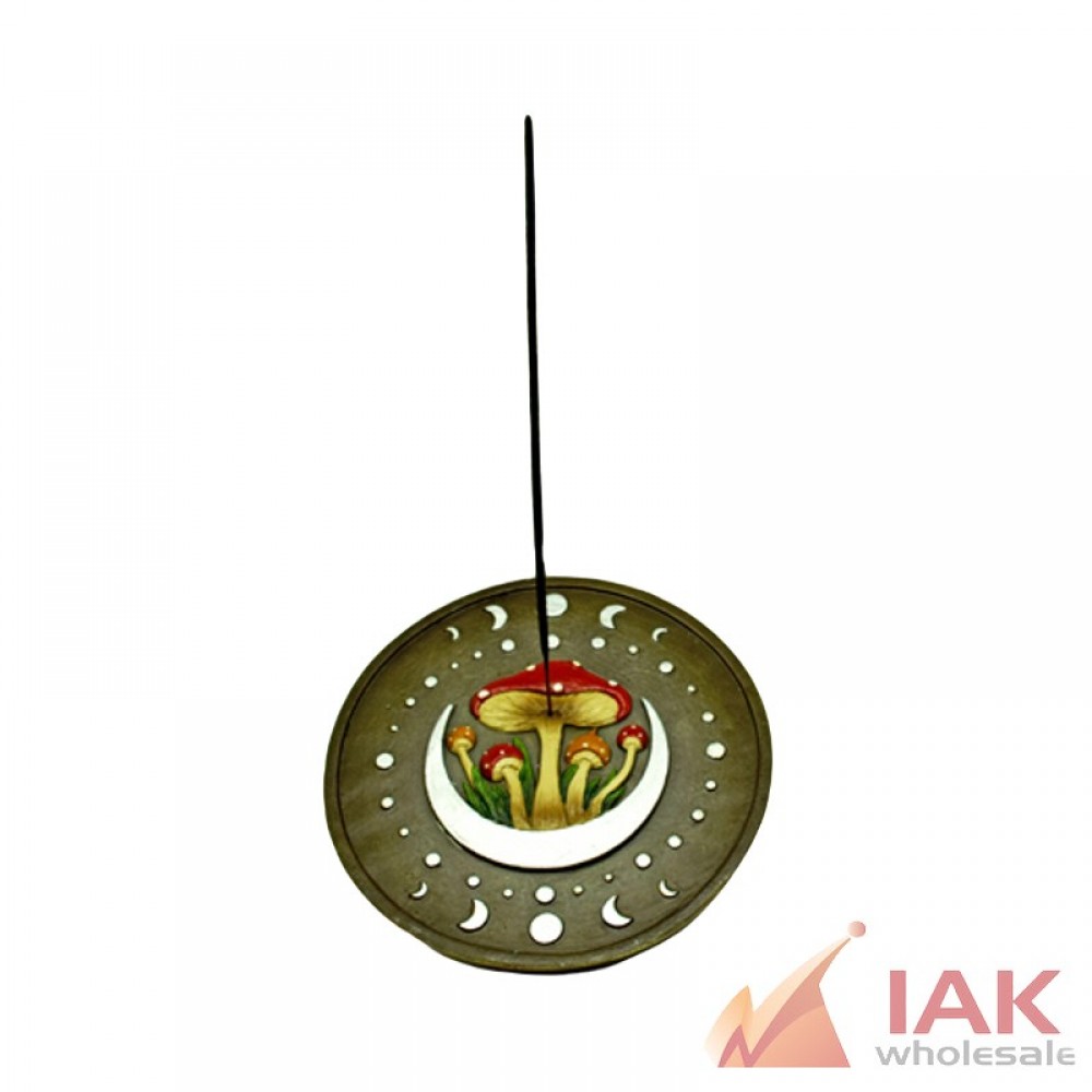 *ROUND MUSHROOM INCENSE BURNER* 3327