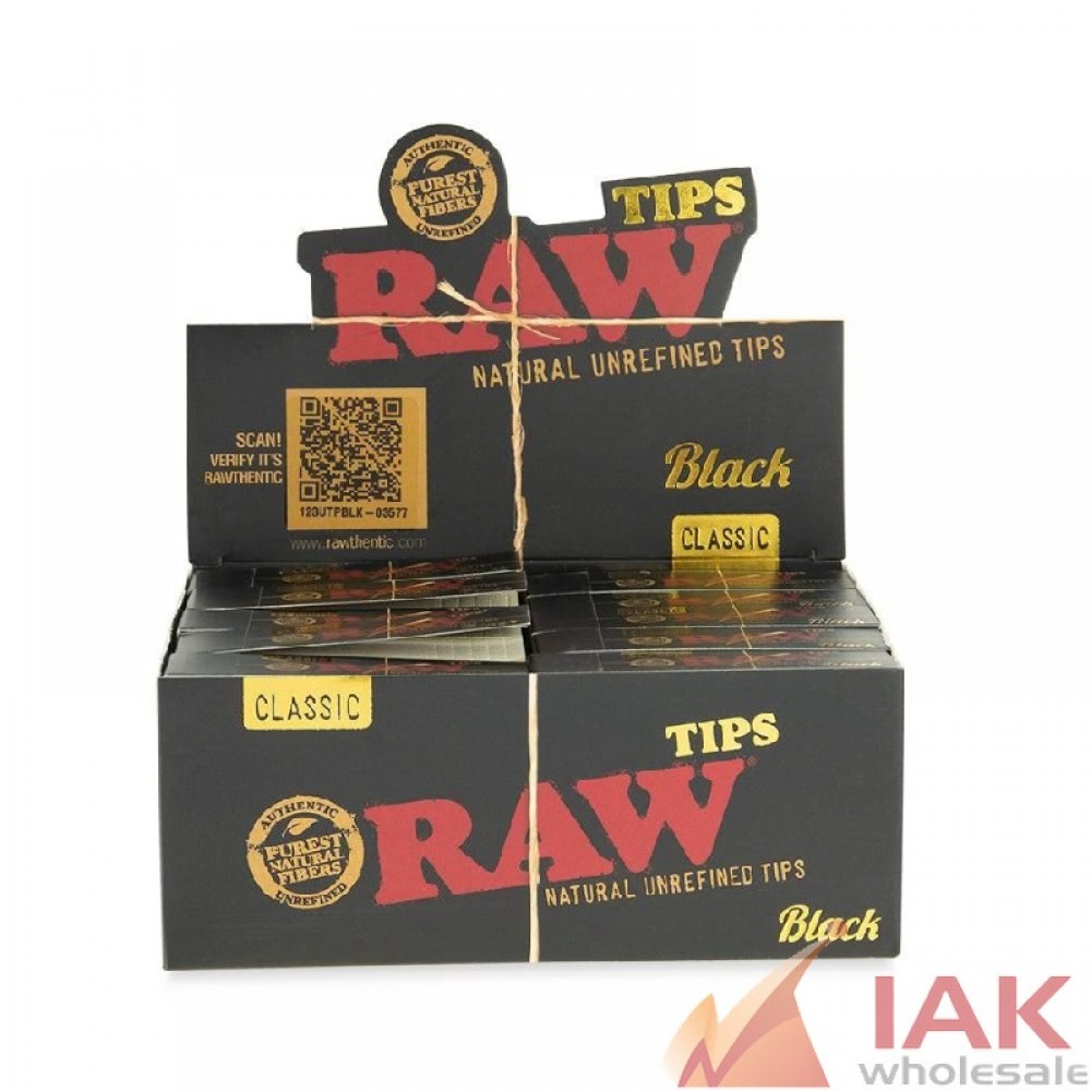 *RAW - BLACK CLASSIC TIPS 50CT*