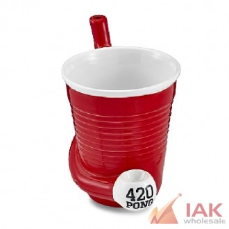 *fc Beer Pong Cup Red Ceramic Pipe*