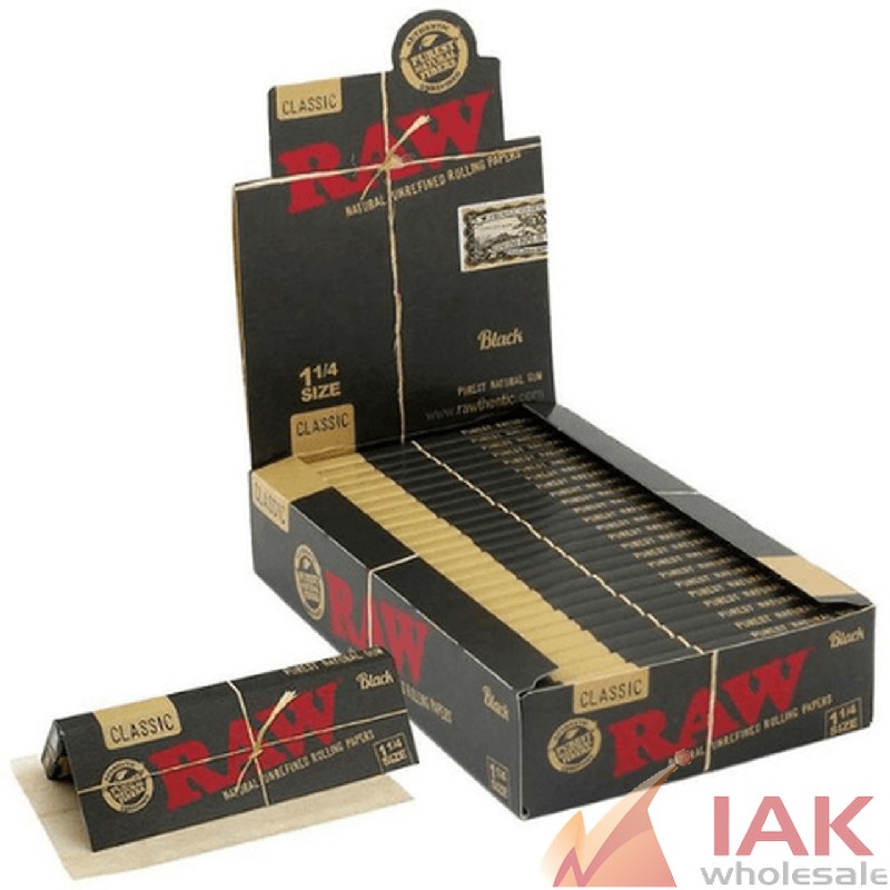 *RAW - BLACK CLASSIC 1 1/4 PAPERS 24CT*