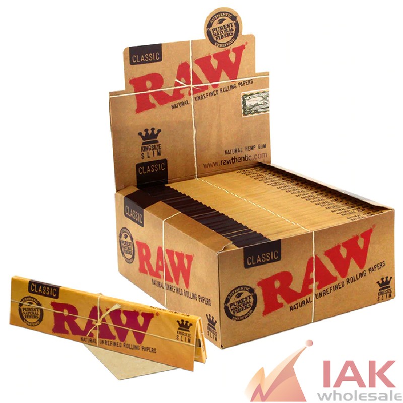 *RAW - CLASSIC KING SIZE SLIM PAPERS 50CT*