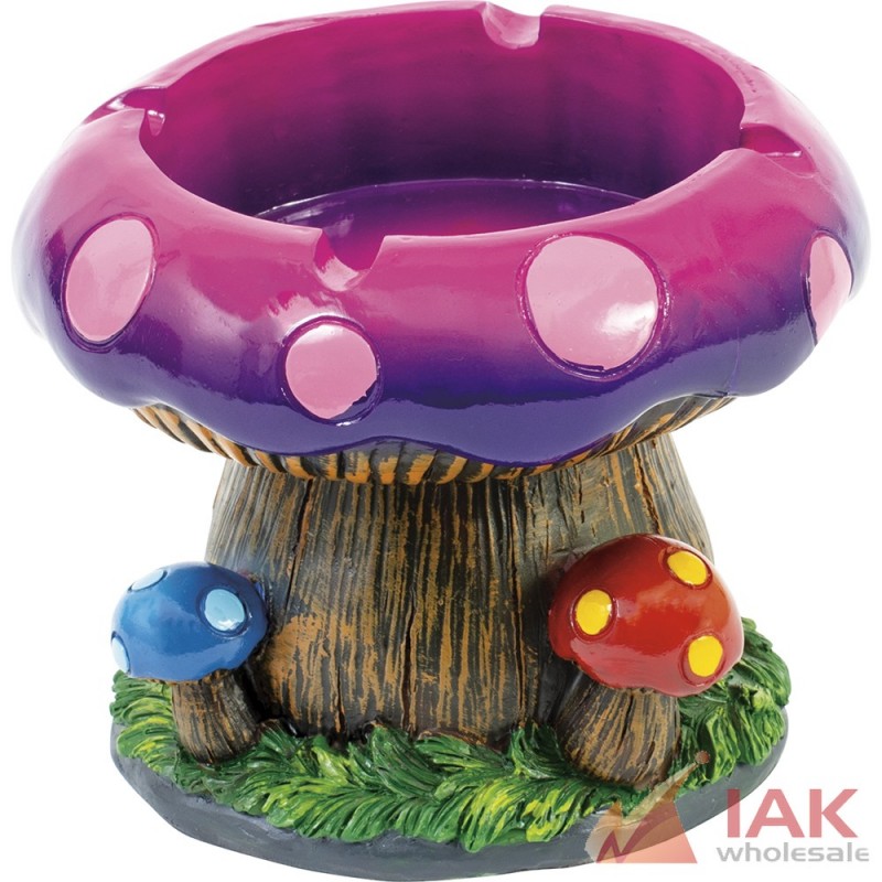 *LARGE MUSHROOM TREE POLY STONE ASHTRAY*