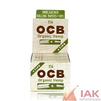 *OCB - ORGANIC 2 IN 1 ROLLING PAPERS+TIPS 24CT*