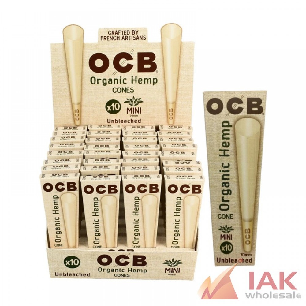 *OCB - ORGANIC HEMP CONE UNBLEACHED 70MM 10PK 32CT*