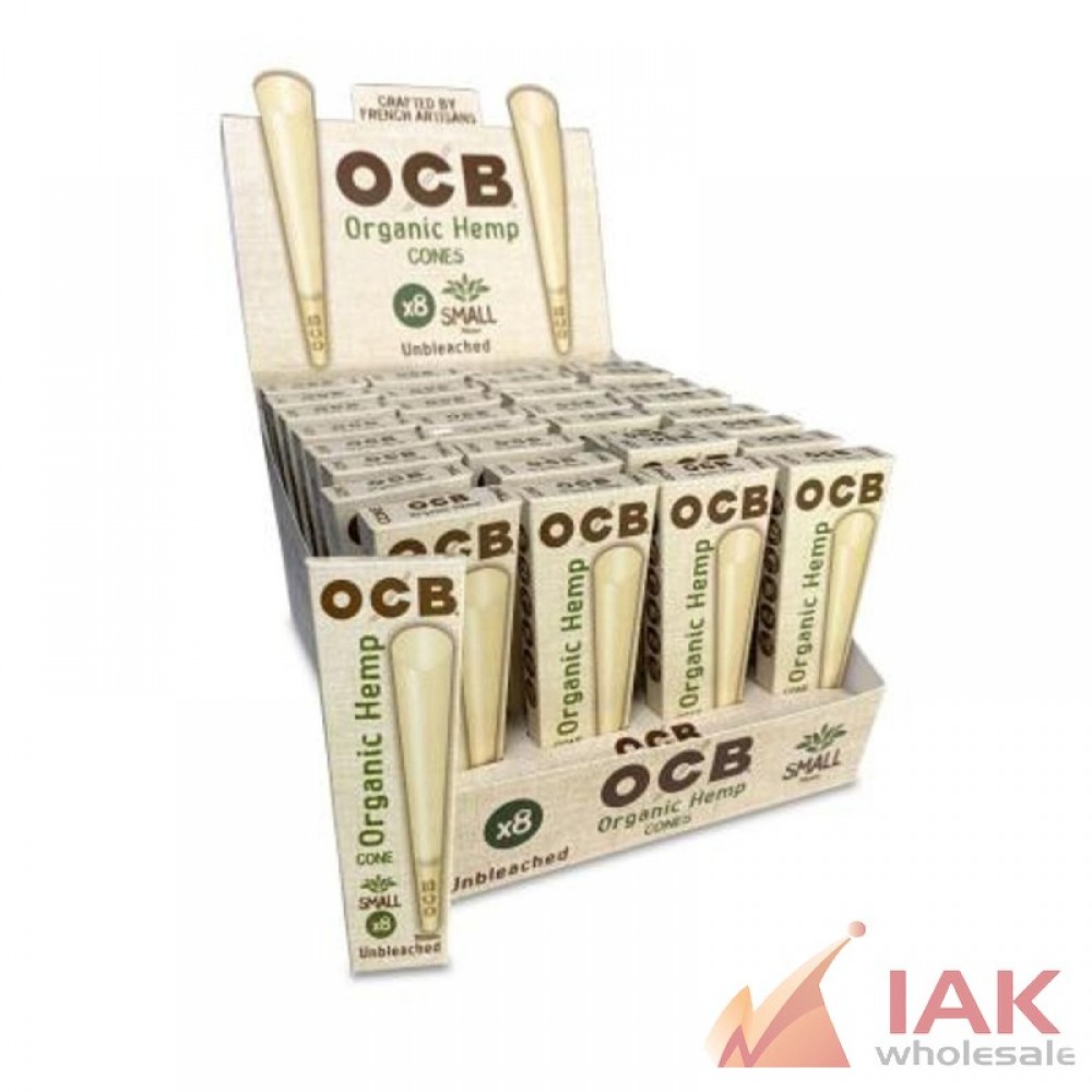 *OCB - ORGANIC HEMP CONE UNBLEACHED 78MM 8PK 32CT*