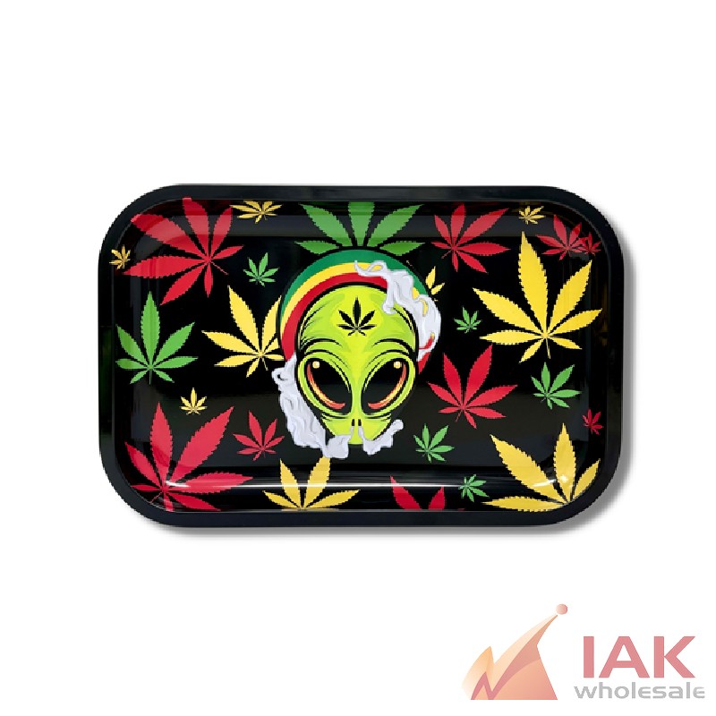 *RASTA ALIEN ROLLING TRAY* 3129