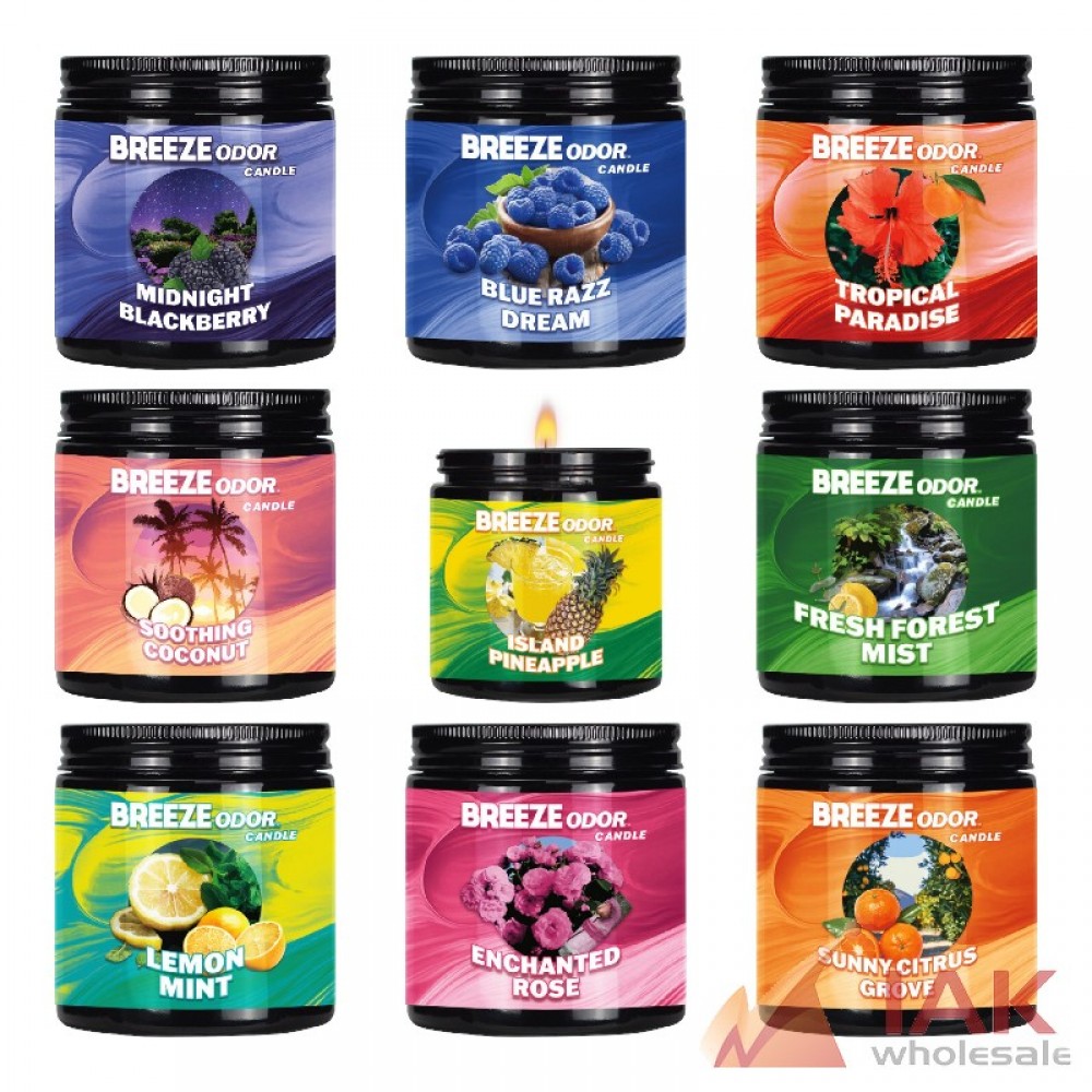 Breeze 13oz Odor Candle – Long-Lasting Odor-Eliminating Jar Candle