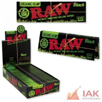 *raw - Black Organic 1 1/4 Papers 24ct*