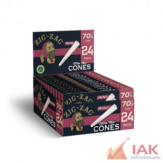 *zigzag - 70's Ultra Thin Cones 24pk 12ct*