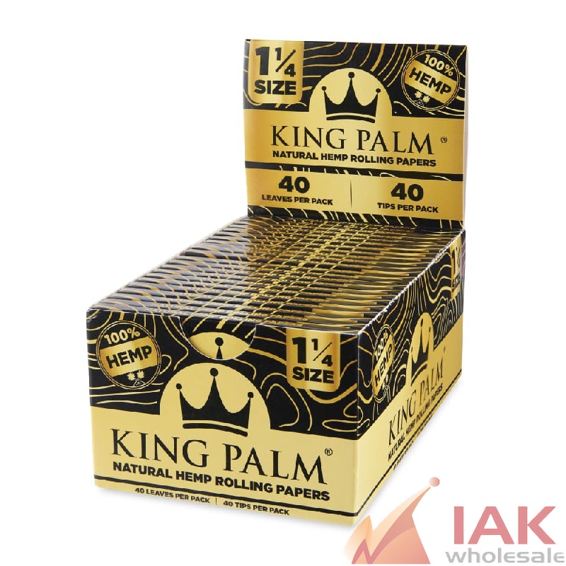 *KING PALM - PAPERS W/ MAGNET & TIP 1 1/4 40PK  22CT*