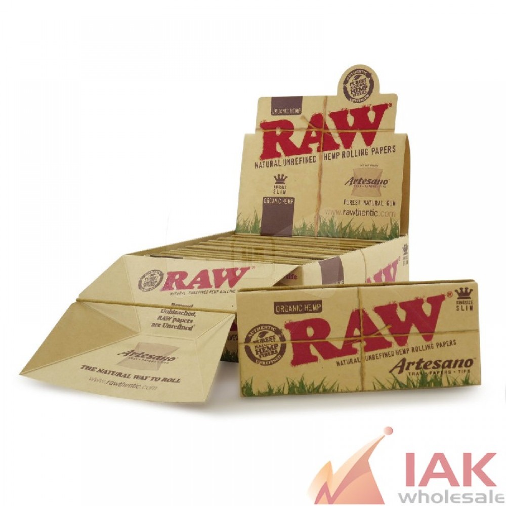*RAW - ORGANIC ARTESANO KING SLIM SIZE PAPERS 15CT*