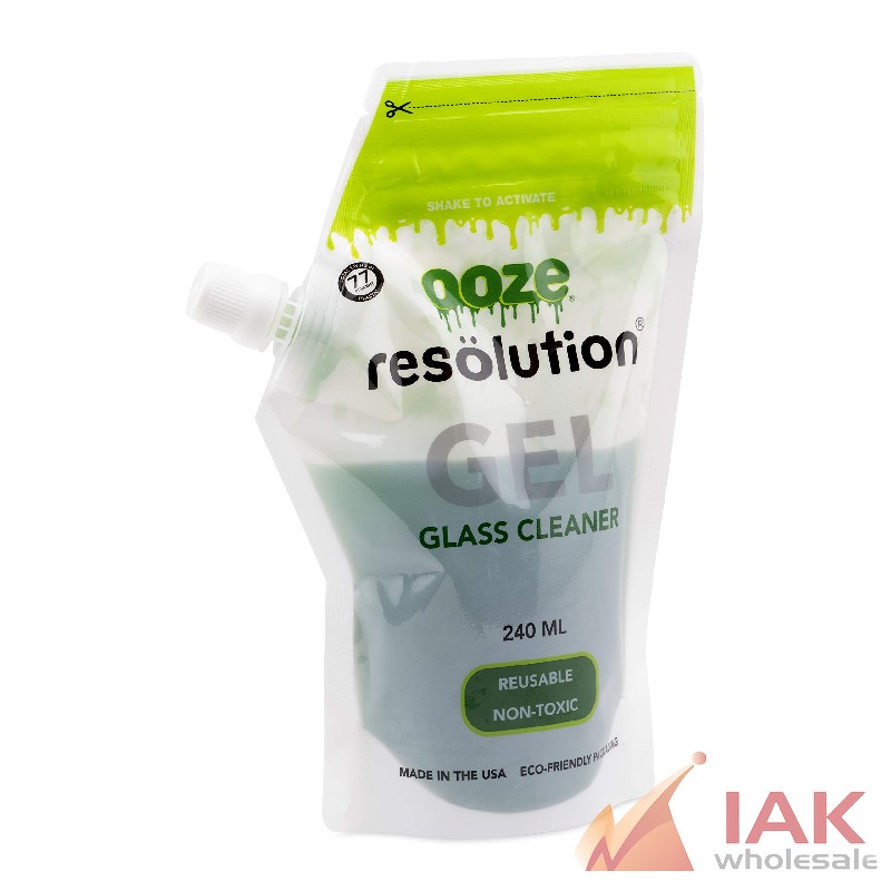 *OOZE - RESOLUTION GEL GLASS CLEANER - 240ML - GREEN*