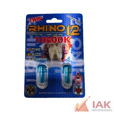 *RHINO 12 DUAL SEX PILL 2PK 24CT* 10000K