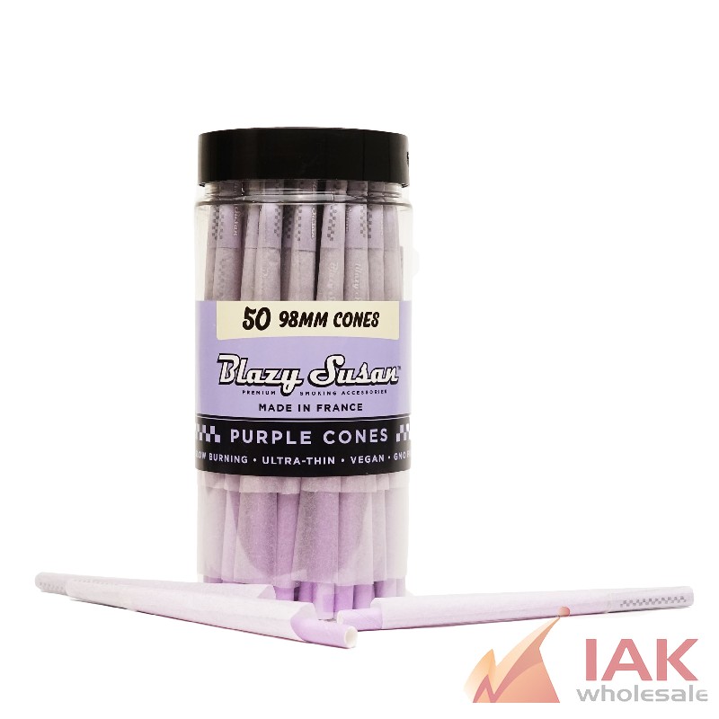 *BLAZY SUSAN - PURPLE CONES 98MM 50CT*