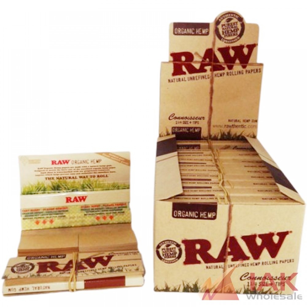 *RAW - ORGANIC CONNOISSEUR 1 1/4 PAPERS + TIPS 24CT*