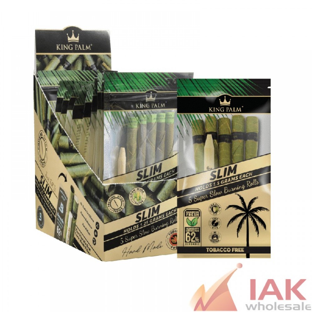 *KING PALM - SLIM ROLLS 5PK 15CT*