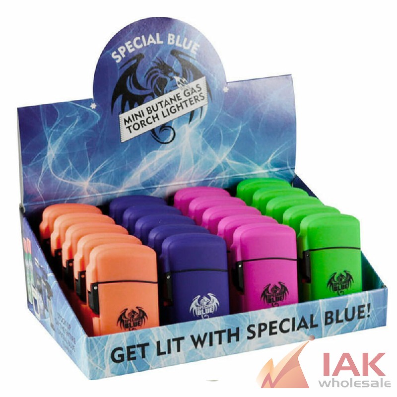 *SPECIAL BLUE CLASSIC RUBBER TORCH LIGHTER 20CT*