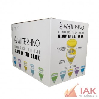 *white Rhino - Diamond Spinner Silicone Glow In The Dark 45ct*