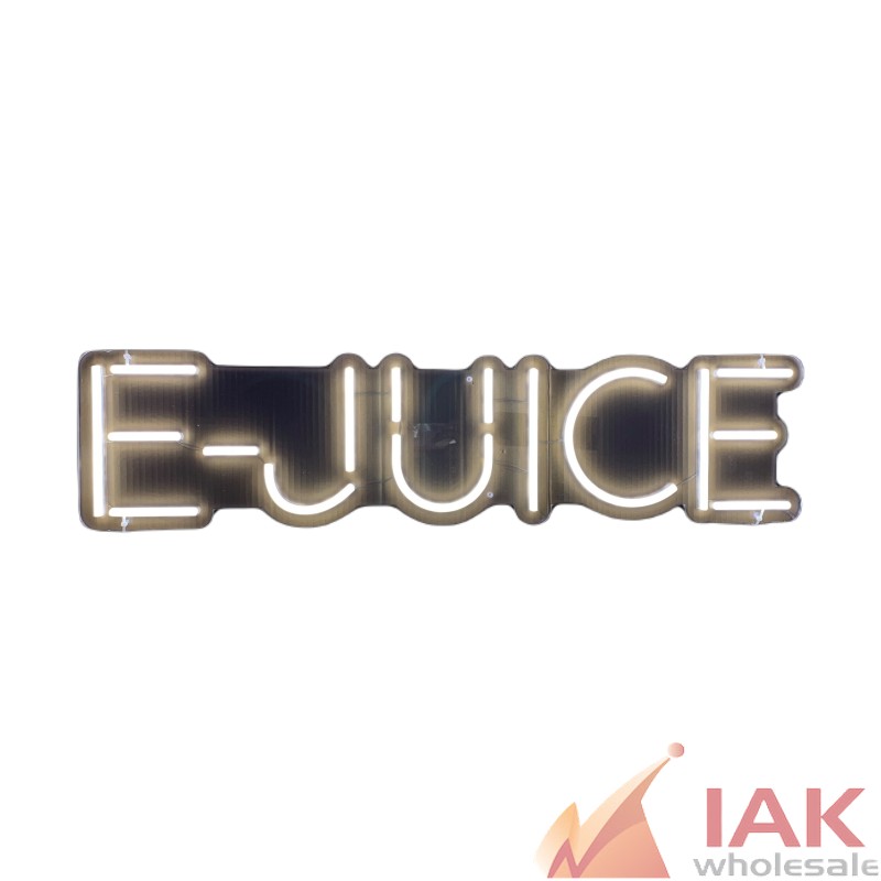 "E-JUICE" LED SIGN SIZE:90CMX18CM WITH 8MM PS BOARD, LED TUBE IS: 8MM