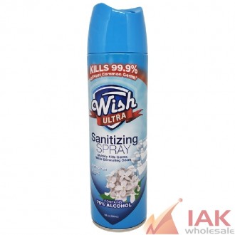 *wish Sanitizing Spray Aerosol 19oz Fresh Linen & Lilac*