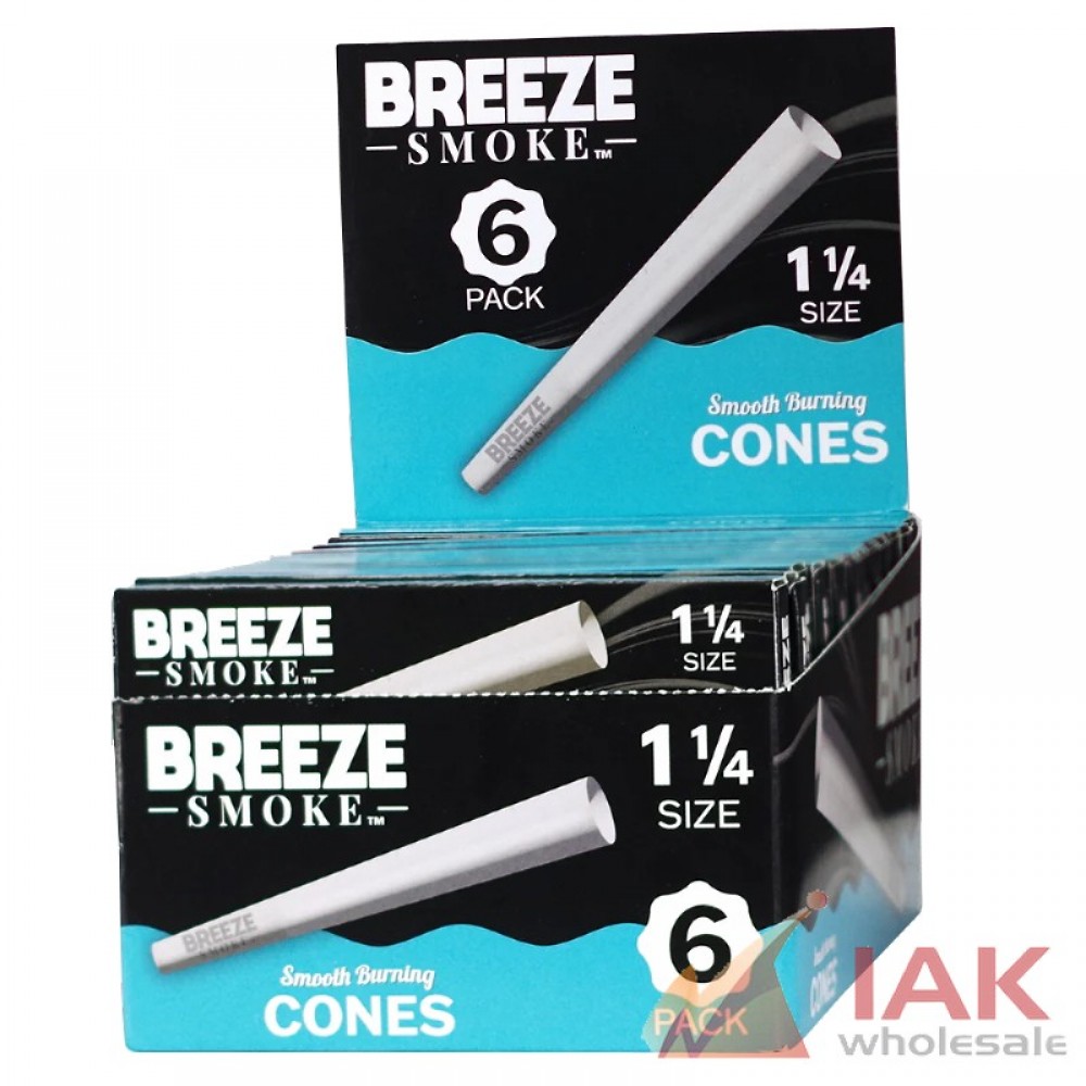 Breeze Cones 1¼ Size Pre-Rolled Papers 24CT Display