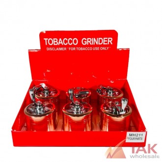 *4pt Hand Crank 55mm Grinder Mh211 6ct*
