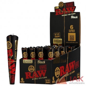 *raw - Black Cones 1 1/4 6pk 32ct*