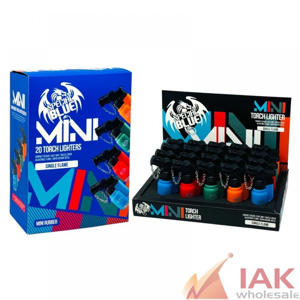 *SPECIAL BLUE MINI RUBBER 2.0 LIGHTER 20CT*